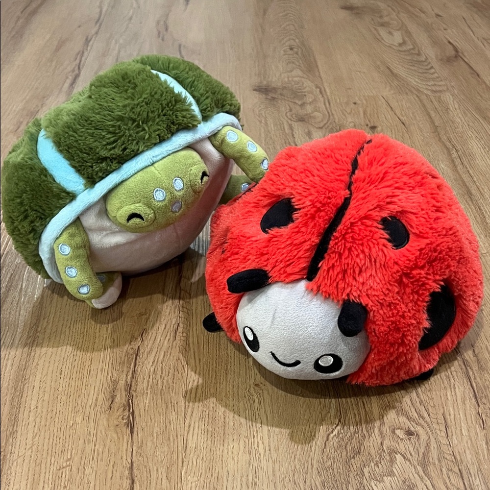 Squishable Adorable Plush Turtle and Ladybug Toy Set